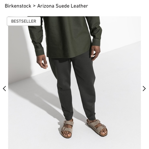 Arizona Suede Leather Taupe Birkenstock - Picture 2 of 7